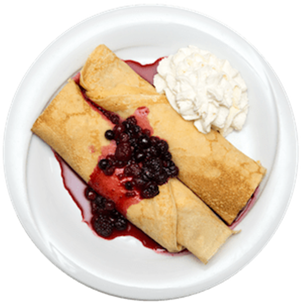 Palačinke sa šumskim voćem i sladoledom