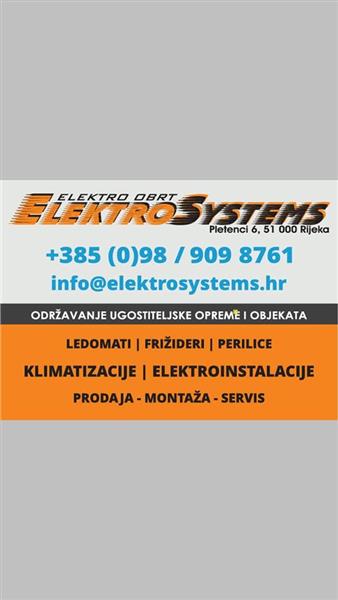 Prodaja, montaža i servis elektroinstalacija, klimatizacije, ventilacije, frigo-servis i održavanje ugostiteljske opreme 