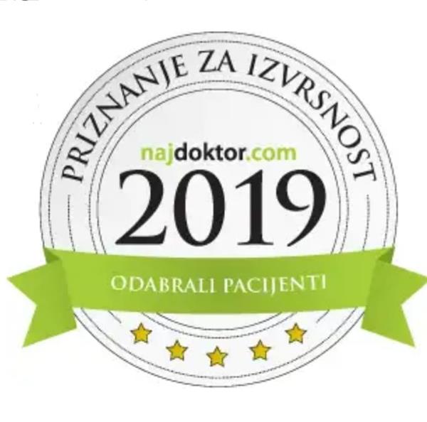 Već šestu godinu zaredom odabrani su najbolji liječnici i stomatolozi u Hrvatskoj prema glasovima pacijenata na stranici www.najdoktor.com među kojima je i naša dr.Cekovic! 