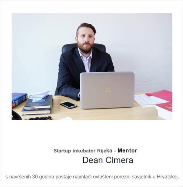 Startup inkubator Rijeka - Mentor Dean Cimera