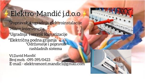 Elektro-Mandić - tvrtka za popravak i ugradnju elektroinstalacija