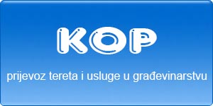 KOP, prijevoz tereta i usluge u građevinarstvu cover