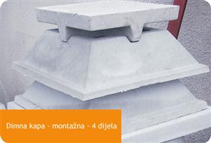 BETON KUKEC d.o.o. Proizvodnja betona i betonskih proizvoda DIMNA KAPA MONTAŽNA - 4 DIJELA