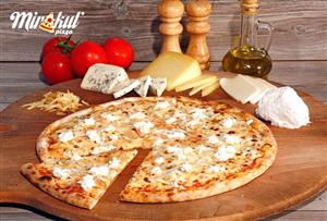 PIZZERIA MIRAKUL-Ukusna Pizza Split PIZZA SETTE FORMAGGI